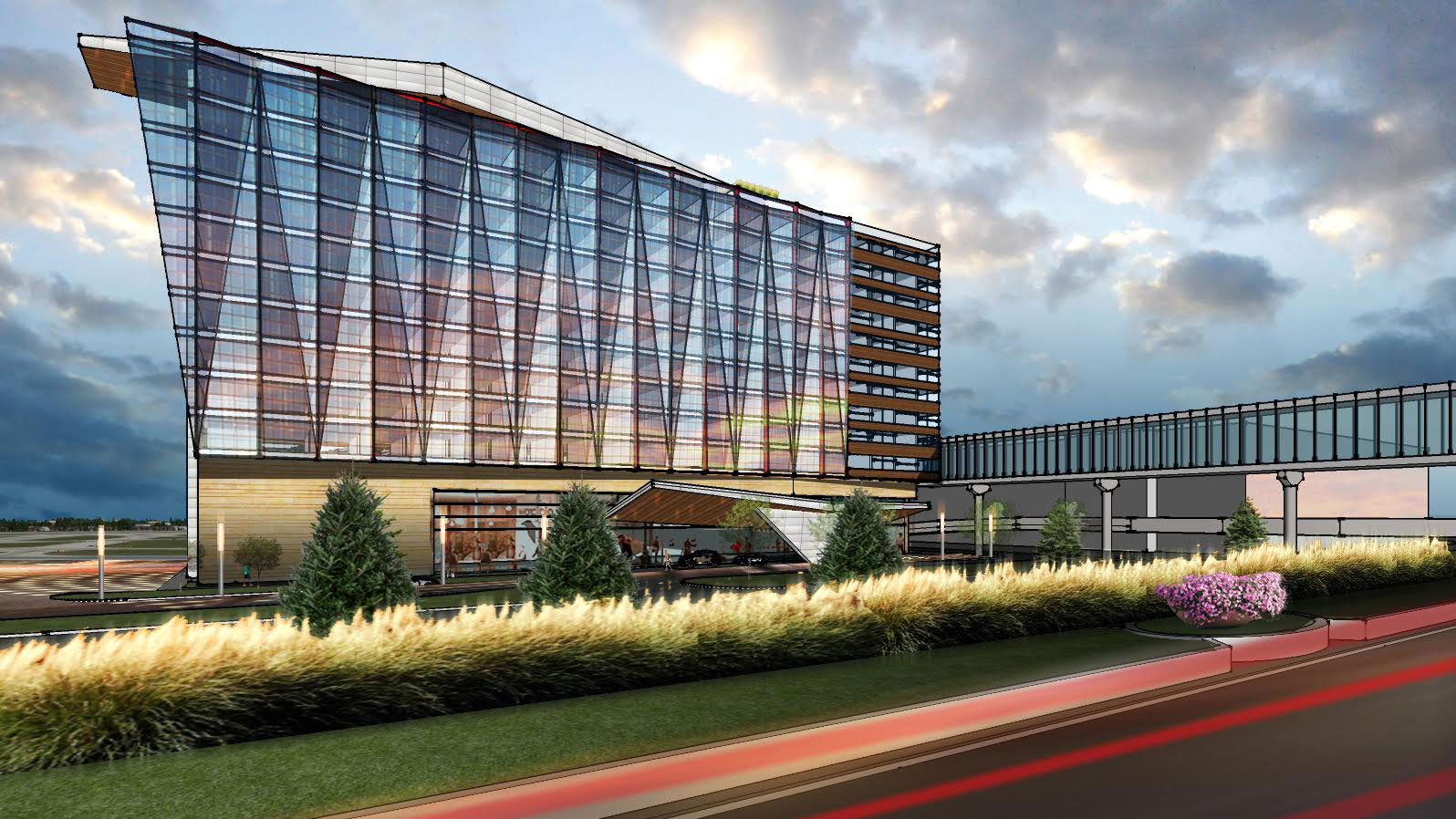 A rendering of the planned 300-room hotel scheduled to open in 2018 at Minneapolis-St. Paul International Airport.