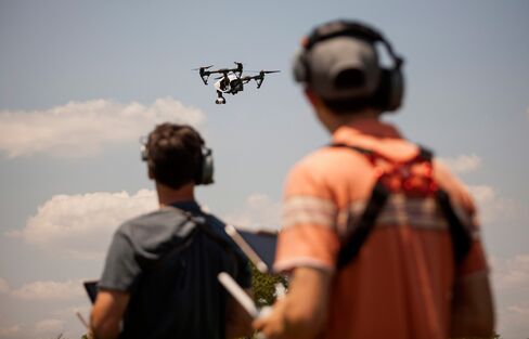 A DJI Inspire drone flies over Brooklyn's Calvert Vaux Park. Manufacturers expect to sell 700,000 recreational drones in 2015.