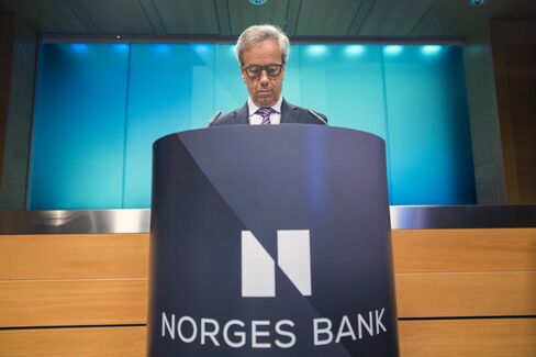 Norway's Central Bank Governor Oeystein Olsen Interest Rate Announcement