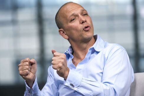 Tony Fadell, founder and chief executive officer of Nest Labs, speaks during a Bloomberg Studio 1.0 interview in San Francisco.