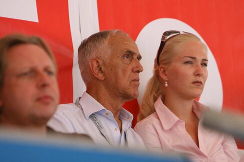 Gaston Glock (center) at a sporting event in Velden am Worthersee, Austria on Aug. 2, 2008.