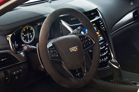 The interior of the CTS-V looks cool but can be distracting to use.