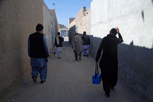 A polio team in Kandahar