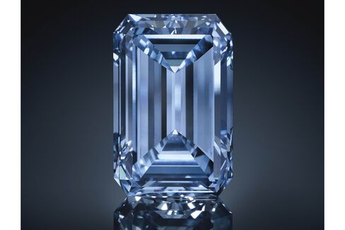 The Oppenheimer Blue diamond, which carries an estimate of $38 million to $45 million.