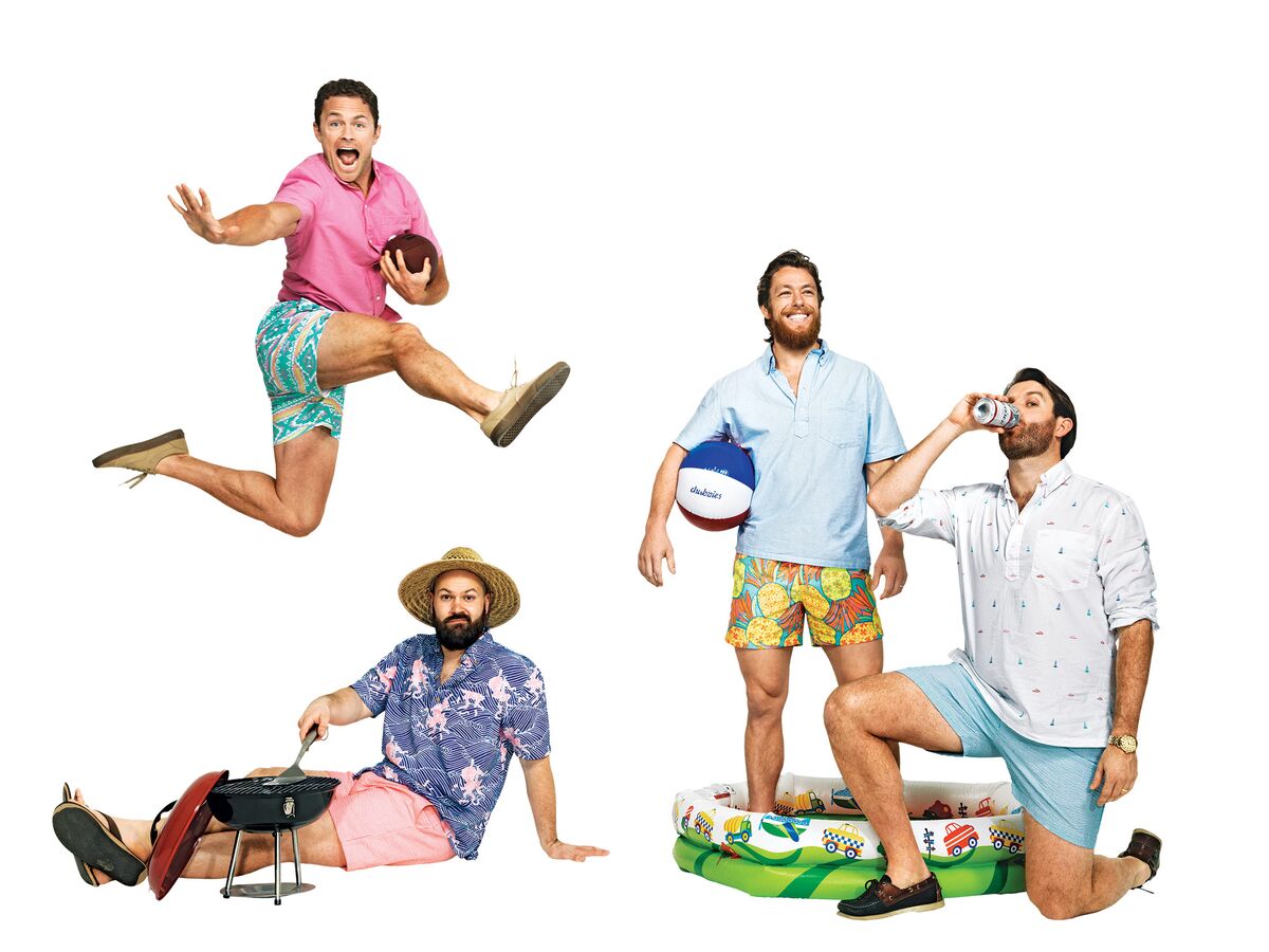Chubbies founders (left to right) Montgomery, Castillo, Rutherford, and Hency.