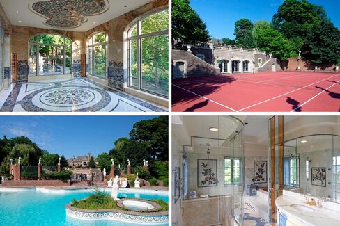 The eight-acre Pond Road compound sits on Long Island Sound. A key key amenities: indoor and outdoor pools, a bowling alley, a casino, and marble stretching for days.