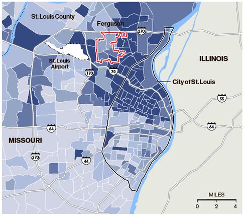 The County Map That Explains Ferguson’s Tragic Discord - Bloomberg