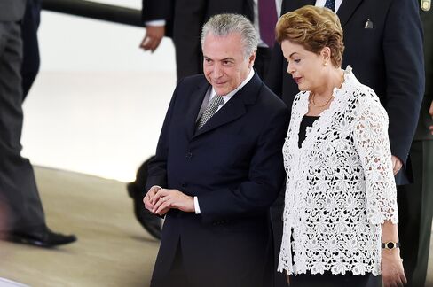 Michel Temer and Dilma Rousseff