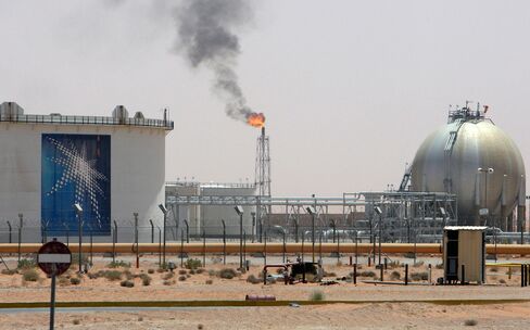 06 Feb 2013, Saudi Arabia --- A gas flame is seen in the desert near the Khurais oilfield, about 160 km (99 miles) from Riyadh, in this June 23, 2008 file photo. A combination of massive currency reserves and a 2013 spending plan based on a conservative oil price projection means Saudi Arabia has considerable flexibility in deciding its oil output policy this year. To story SAUDI-OIL/BUDGET REUTERS/Ali Jarekji/Files (SAUDI ARABIA - Tags: BUSINESS ENERGY) --- Image by  ALI JAREKJI/Reuters/Corbis