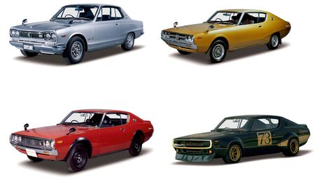 スカイライン 　THE HISTORY OF SKYLINE　プルバックカー スカイライン THE HISTORY OF SKYLINEプルバックカー