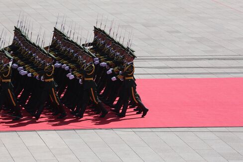 A military parade at Tiananmen Square on Sept. 3