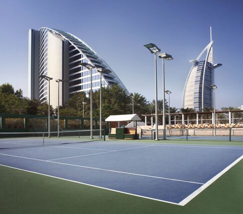 Jumeirah Dubai's tennis courts.