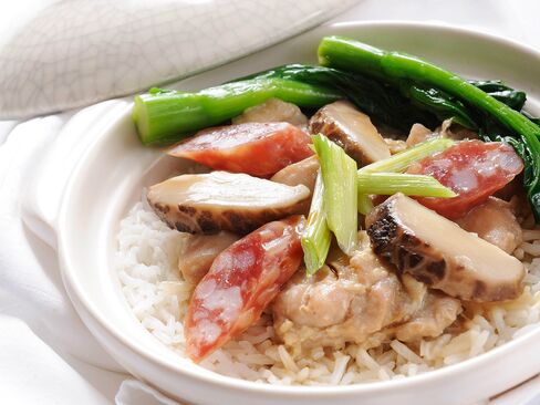 Traditional clay pot rice dish from Cathay Pacific.