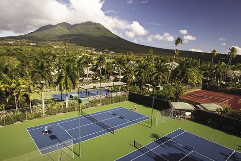 The courts at the Four Seasons Nevis.