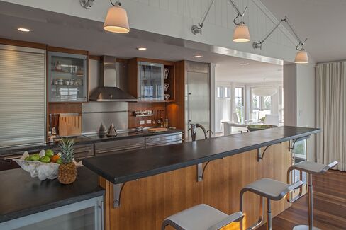 The kitchen with Gaggenau appliances.