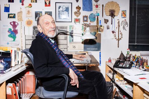 Milton Glaser in his East Side Manhattan studio.