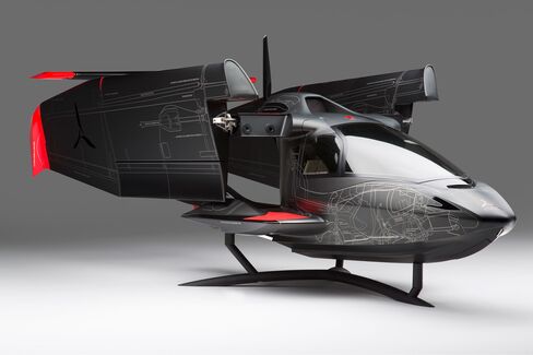A rendering of the Icon A5 with its wings folded.