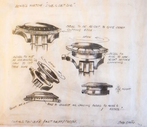 An original sketch for the watch's modifications.