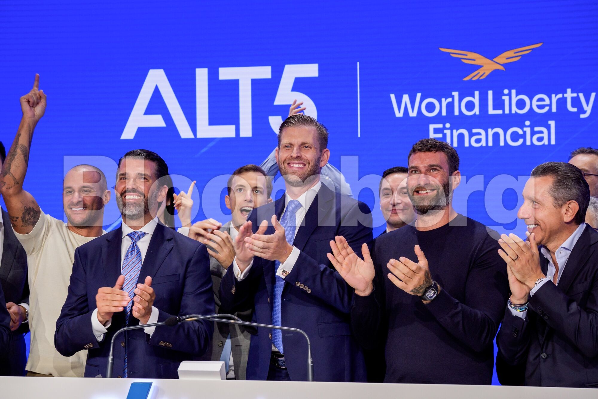 World Liberty Financial And ALT5 Sigma Ring The Nasdaq Stock Market Opening  Bell - Photo | Bloomberg Mercury