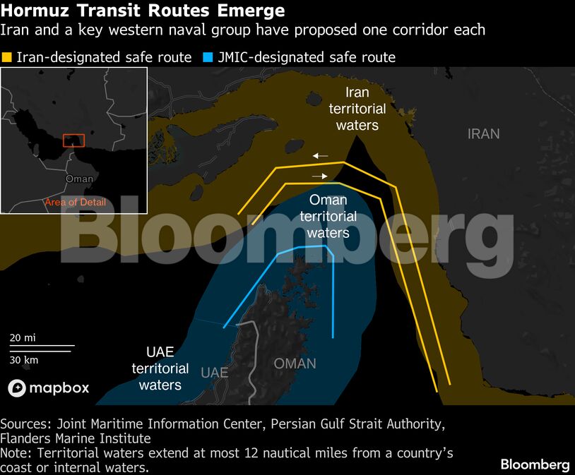 Hormuz Transit Routes Emerge | Iran and a key western naval group have proposed one corridor each