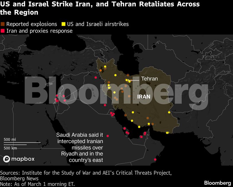 US and Israel Strike Iran, and Tehran Retaliates Across the Region