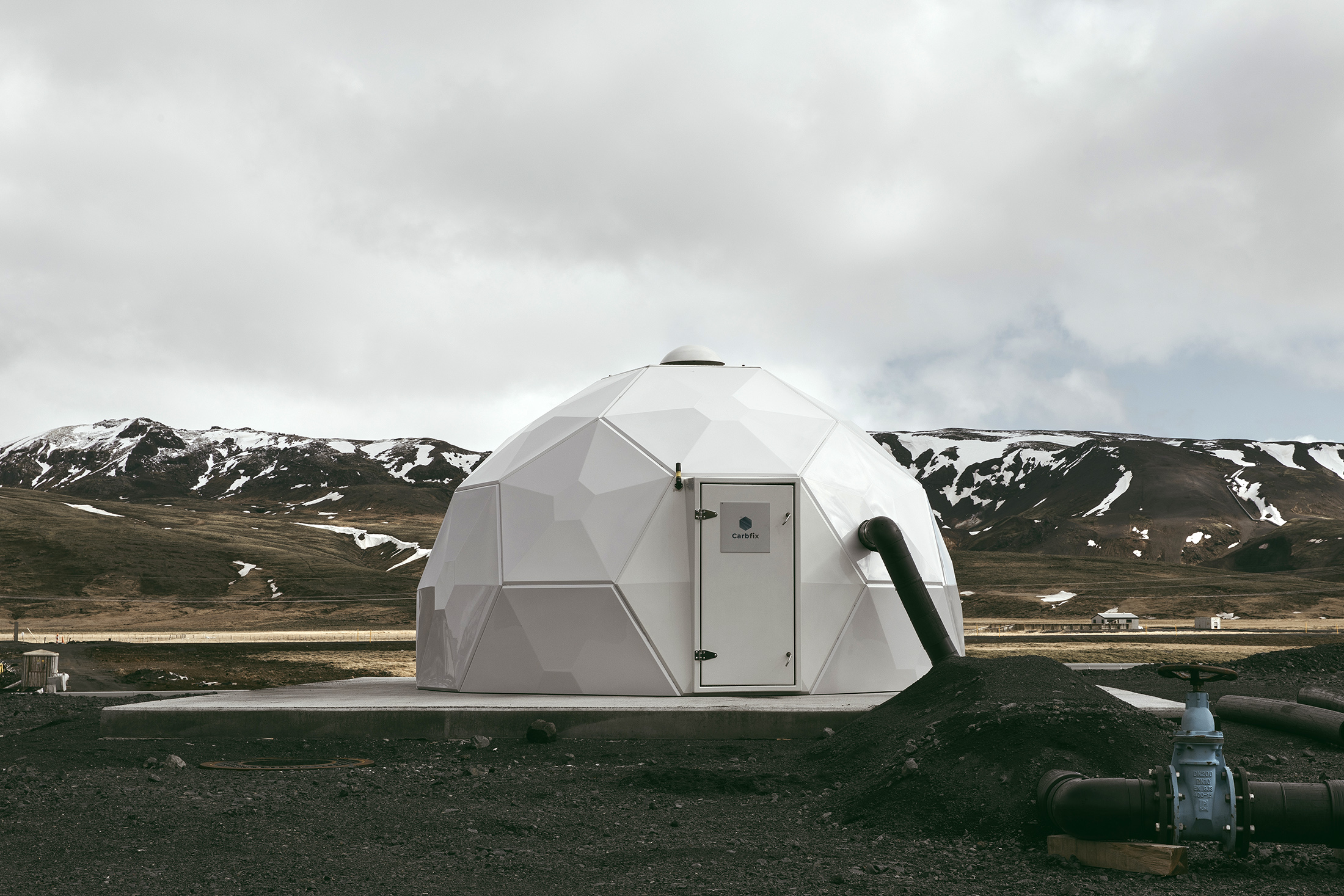 A Carbfix injection well at the Climeworks AG Mammoth carbon removal plant in Hellisheioi, Iceland.