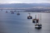 Redundant Oil Rigs In Cromarty Firth 