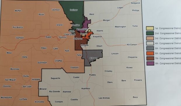 Congressional District Chart from Colorado Independent Redistricting Commissions