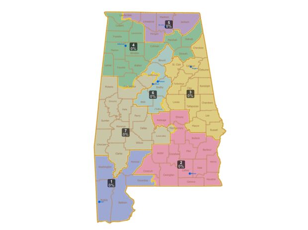 Alabama House Of Representatives District Map Reba Valera 9305