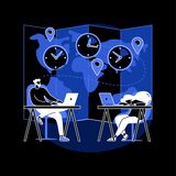 Time zones abstract concept vector illustration.