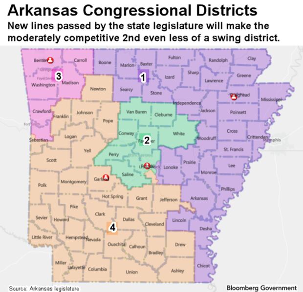 New Arkansas Congressional Map Bolsters Republican French Hill ...