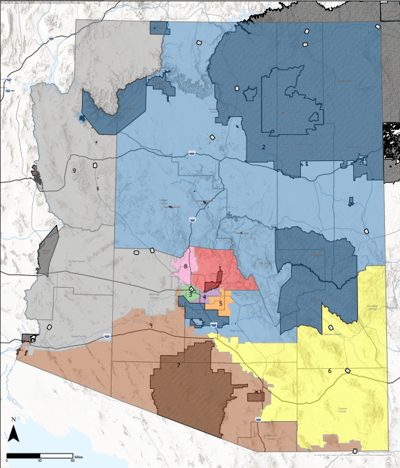 Congressional Districts Arizona Map - Cornie Christean