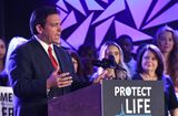 Governor Ron DeSantis speaks to pro-life supporters before