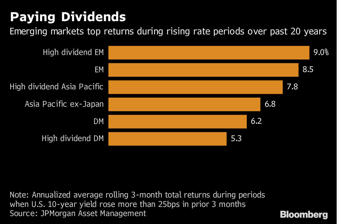 Sees Dividend Stocks as Emerging Markets' Silver Lining