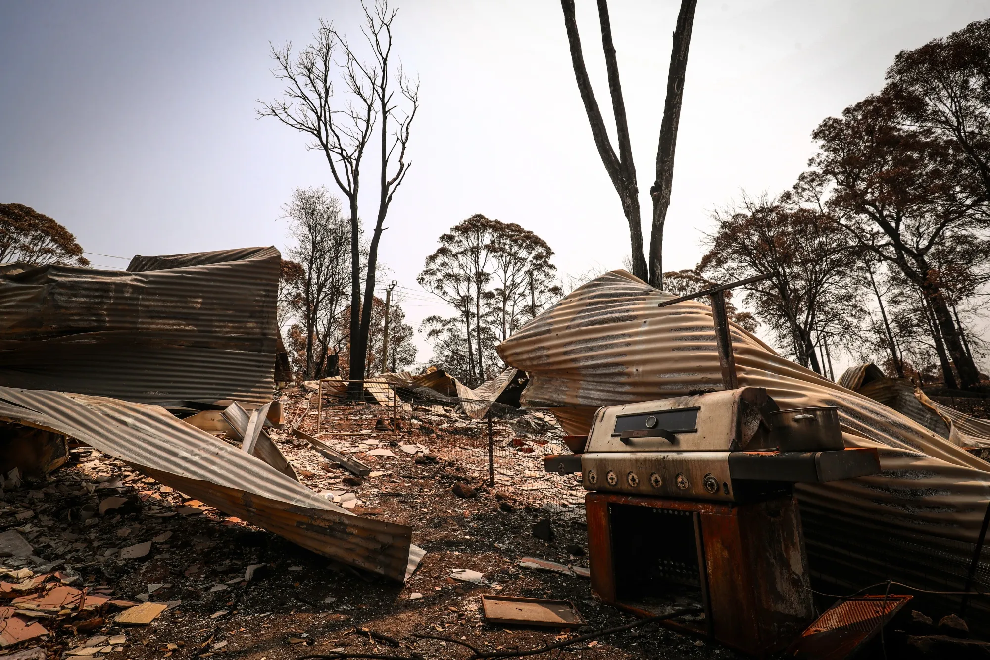 Wildfire damage in New South Wales, Australia.
