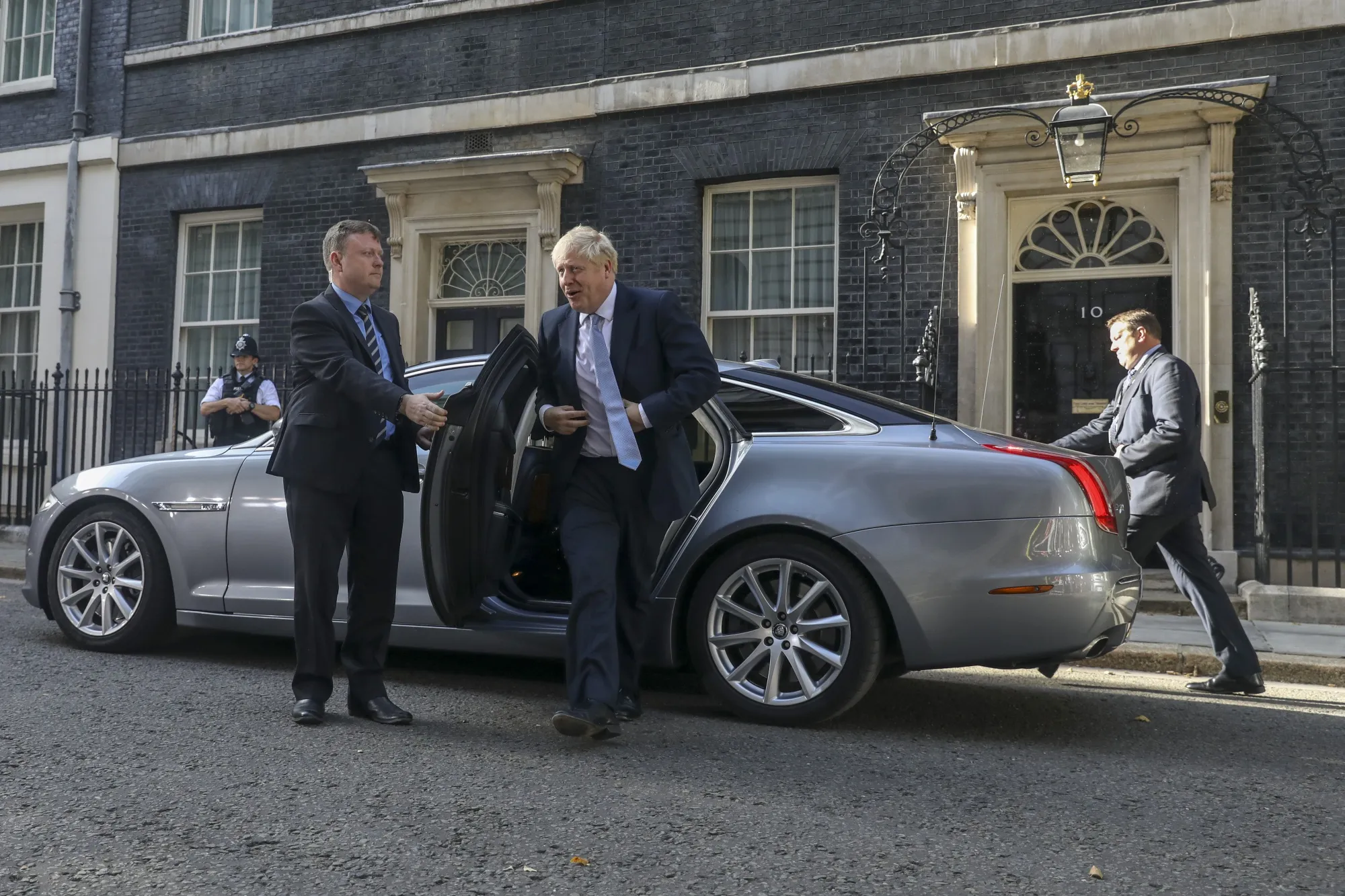 Boris Johnson arrives at number 10 Downing Street after becoming Prime Minister on July 24.