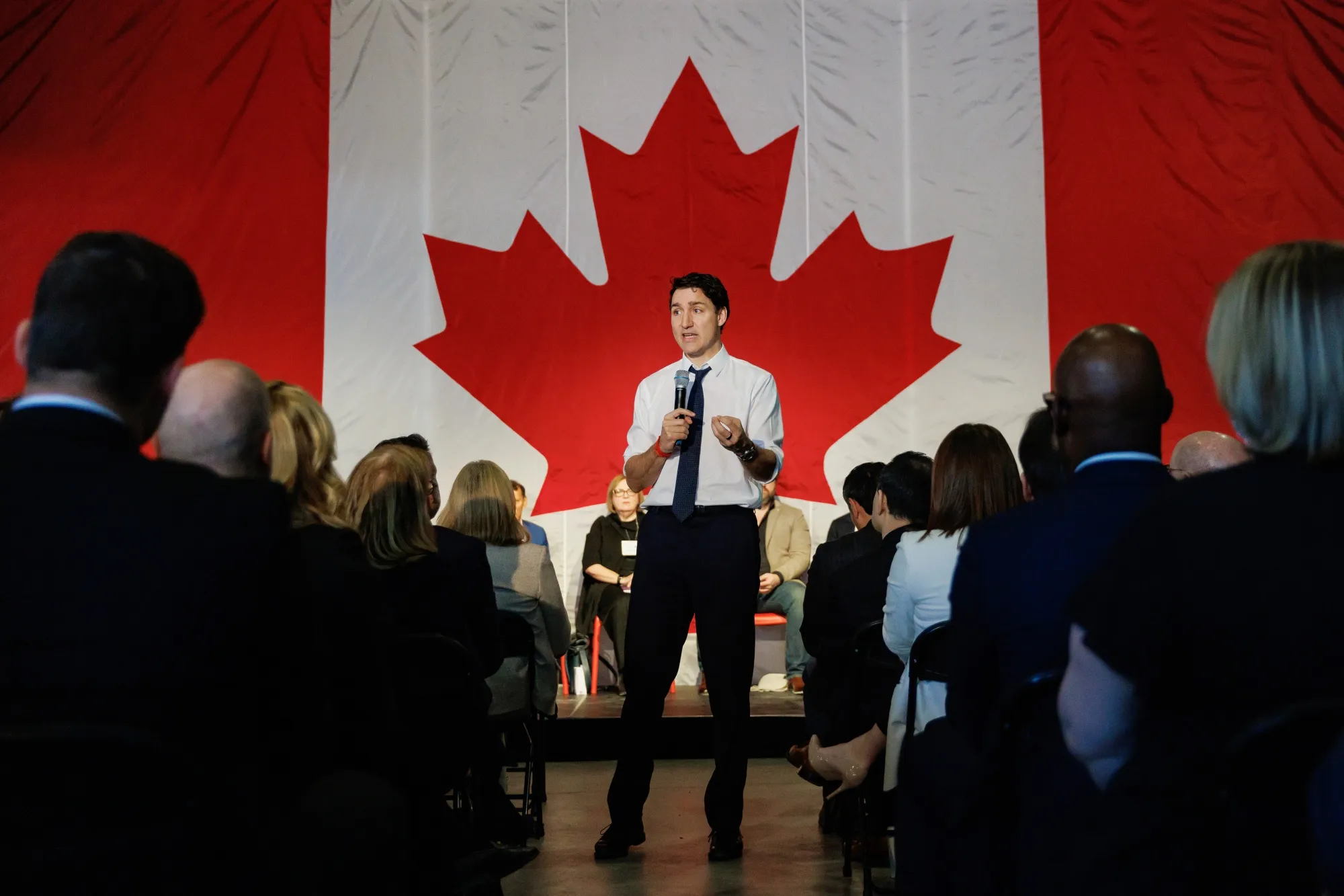 Justin Trudeau, Canada's prime minister, speaks during the Canada-US Economic Summit in Toronto, Ontario, Canada, on Friday, Feb. 7, 2025.&nbsp;