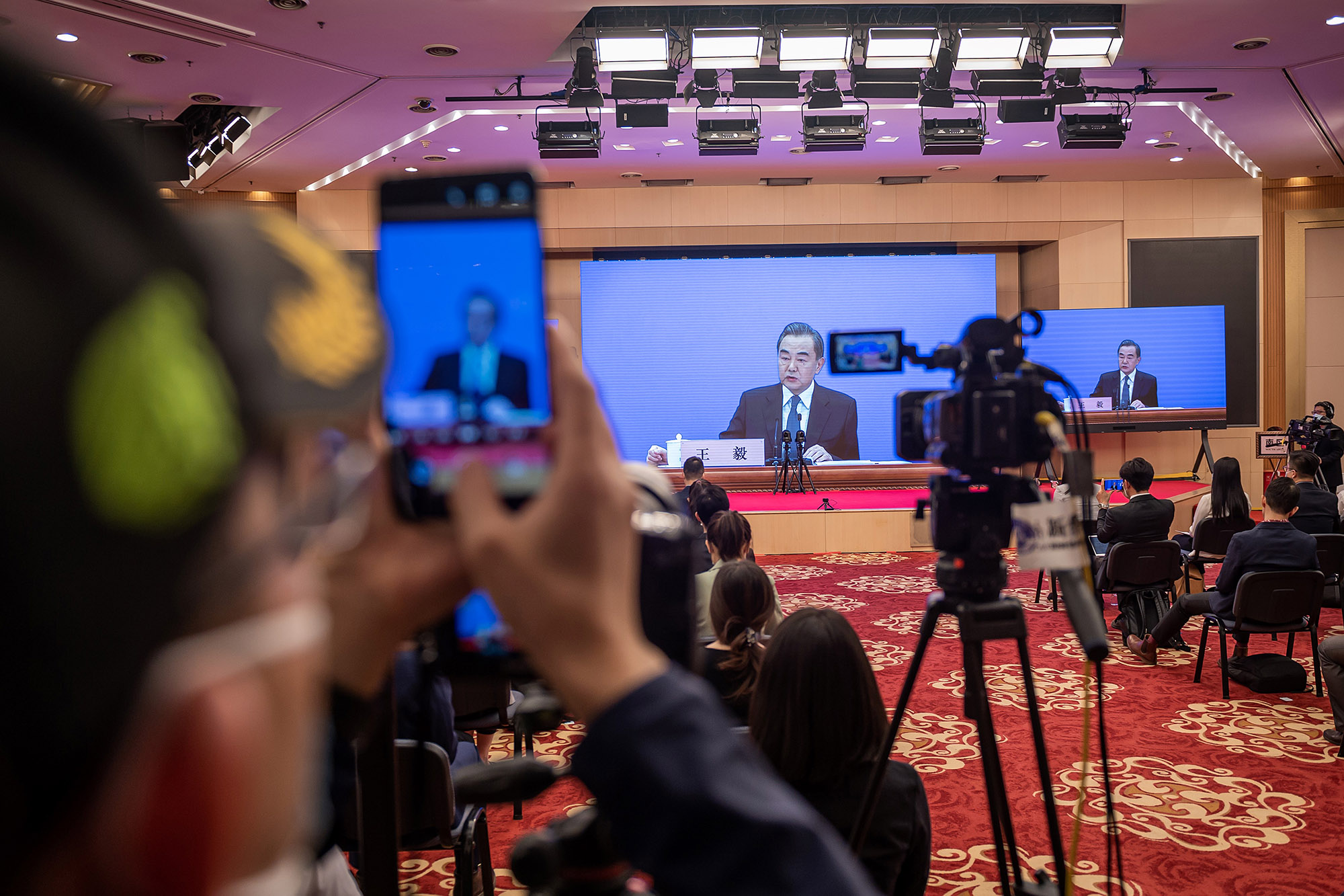 Wang Yi  during the National People's Congress in Beijing on May 24.