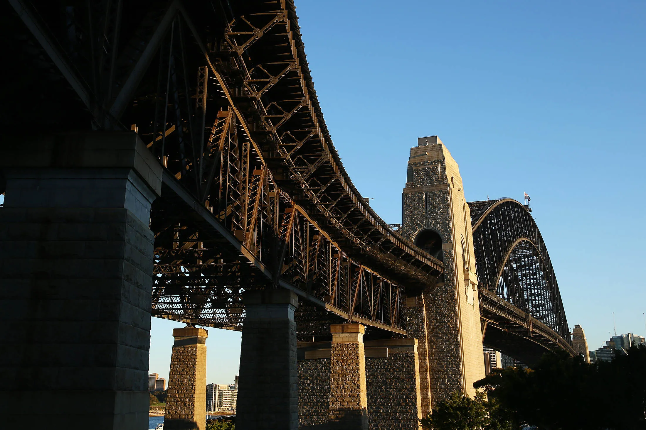 The Sydney Harbor Bridge stands in Sydney, Australia.
