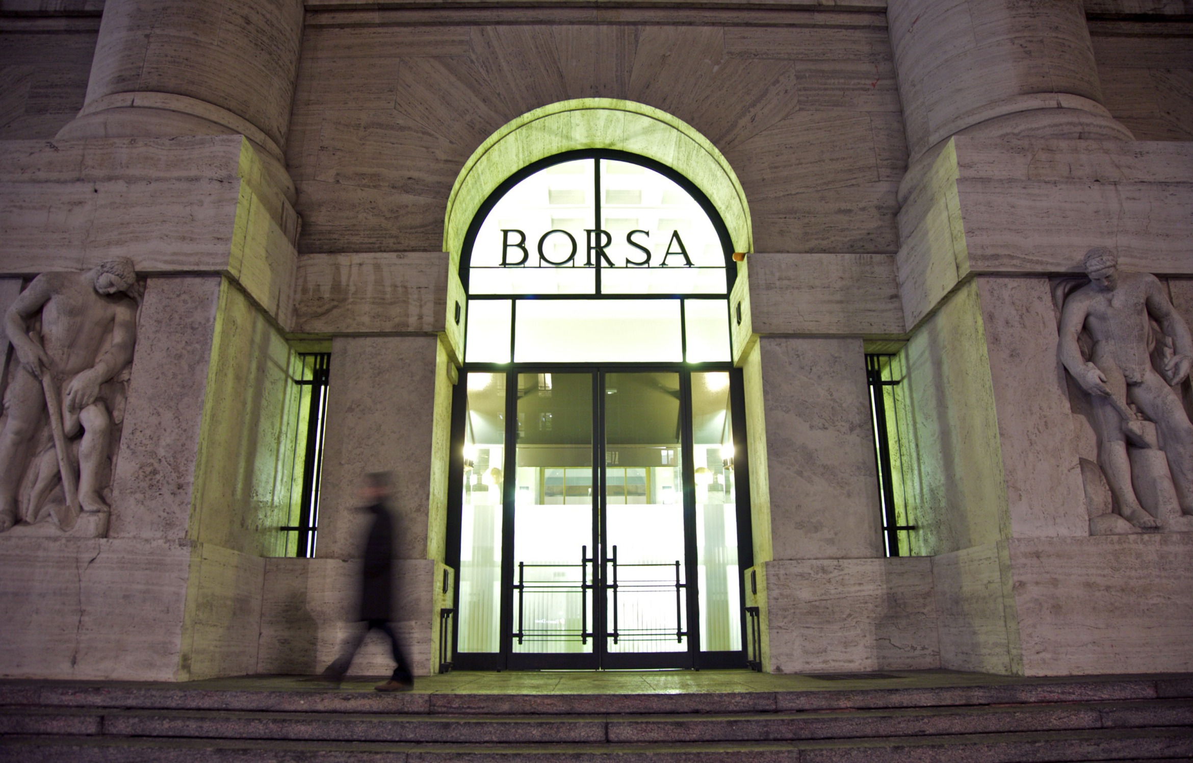 The Borsa Italiana in Milan, Italy.