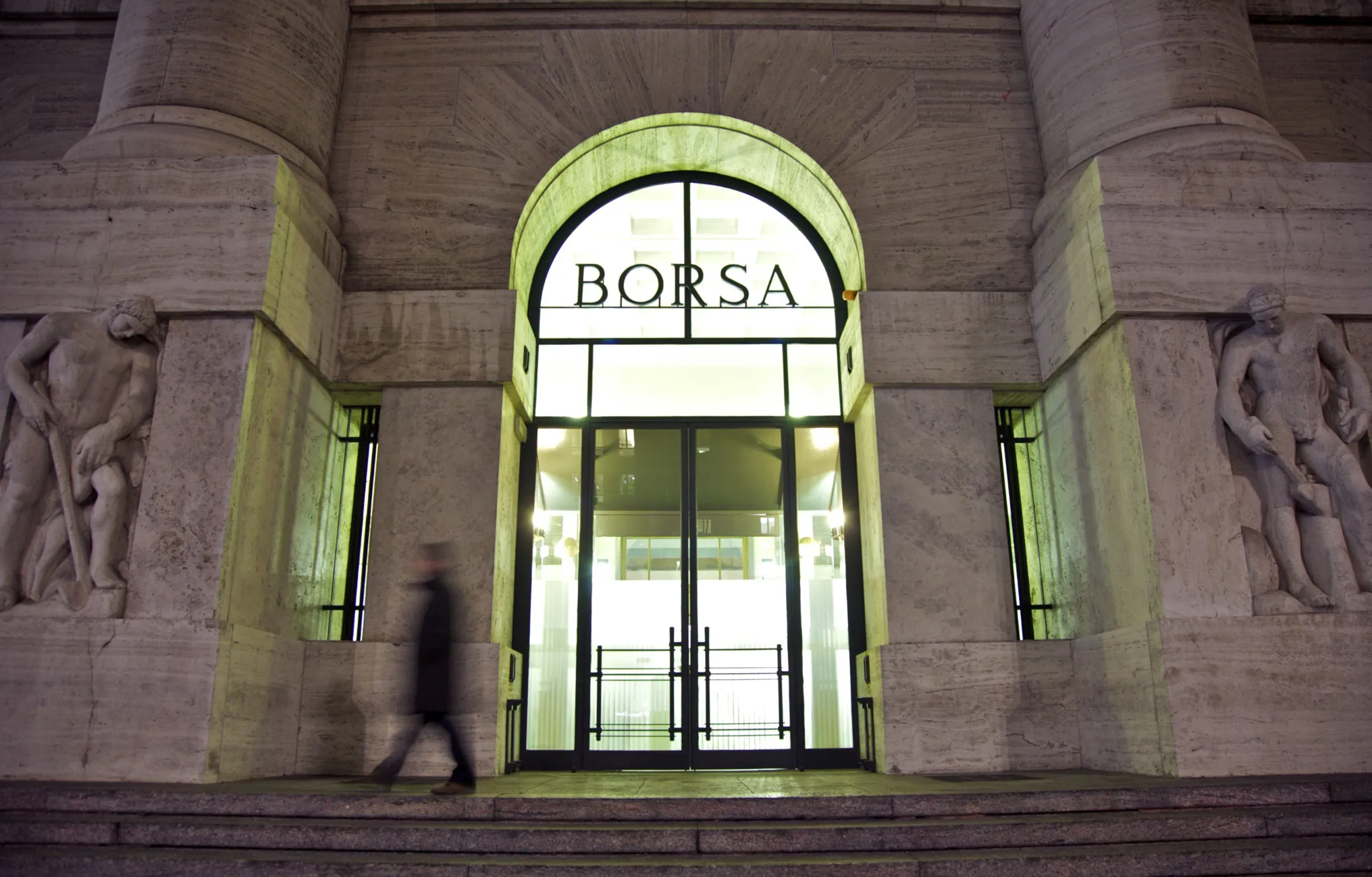 The Borsa Italiana in Milan, Italy.