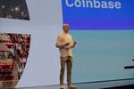 Brian Armstrong, chief executive officer of Coinbase Global Inc., speaks at the company's event in Bengaluru, India, on Thursday, April 7, 2022. Coinbase, the U.S. cryptocurrency exchange operator, plans to more than triple its number of employees in India this year to around 1,000, according to Armstrong.