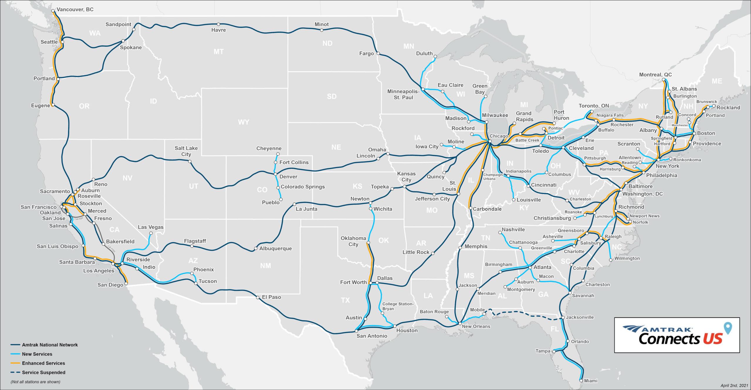 Upcoming High-Speed Train Routes in the United States - AFAR