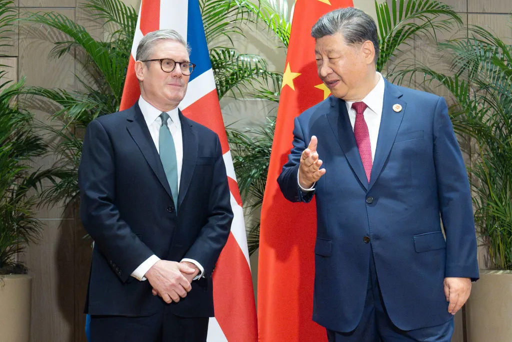 Keir Starmer and Xi Jinping in 2024.