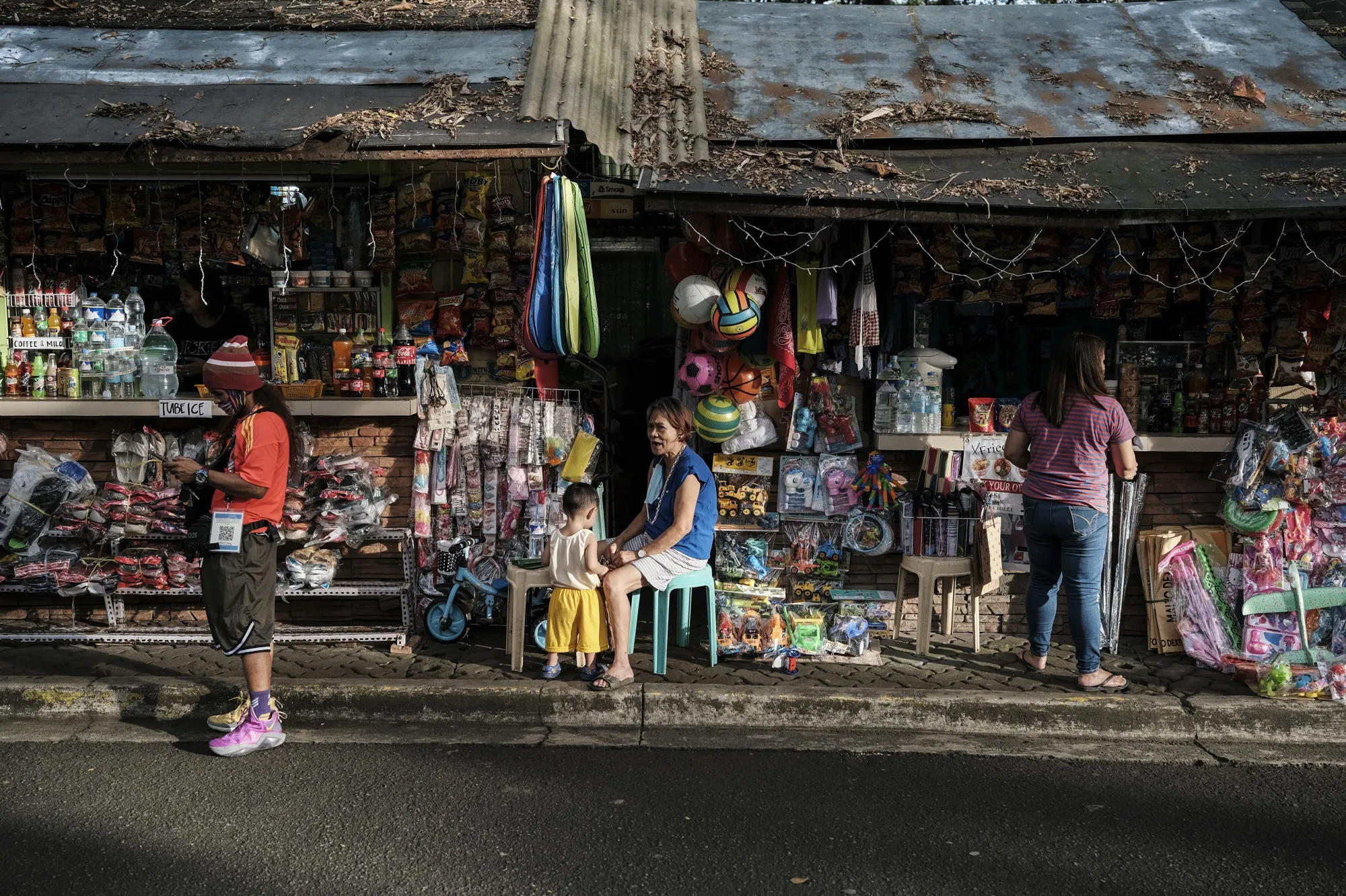 Toys and snacks for sale at stores in Quezon City, the Philippines.