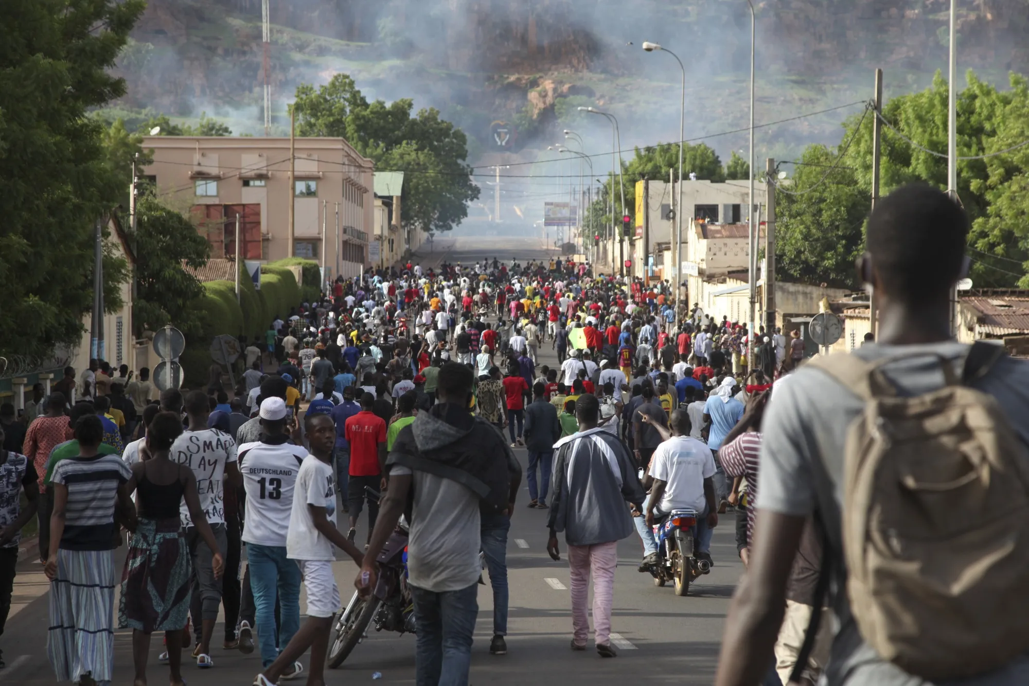 Protesters demanding President Ibrahim Boubacar Keita's resignation take to the streets in the capital Bamako, Mali, June 19.