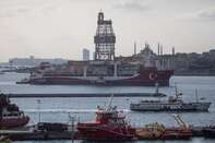 Turkey's Drilling Vessel Kanuni Arrives In Istanbul Port