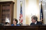 Senators Amy Klobuchar and&nbsp;Roy Blunt during a&nbsp;Rules Committee hearing.&nbsp;