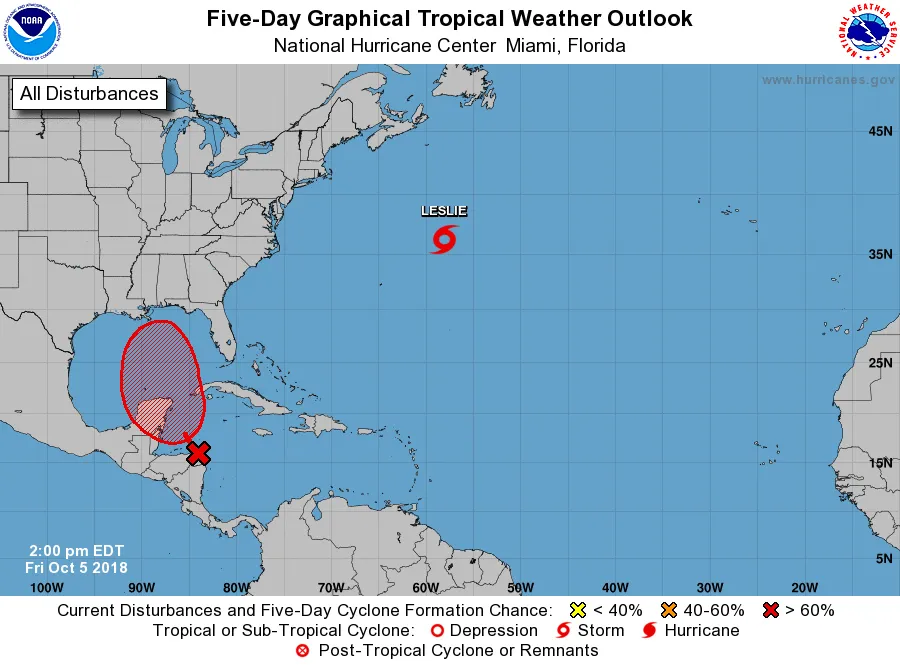 The system that could become Tropical Storm Michael.