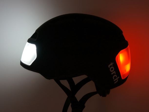 Torch apparel t2 bike helmet with front and rear online led lights